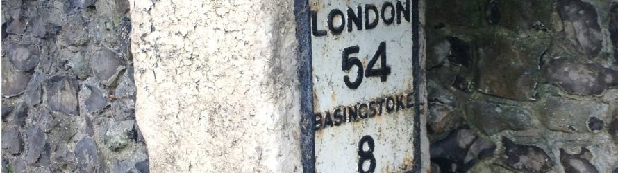 Basingstoke to London signage